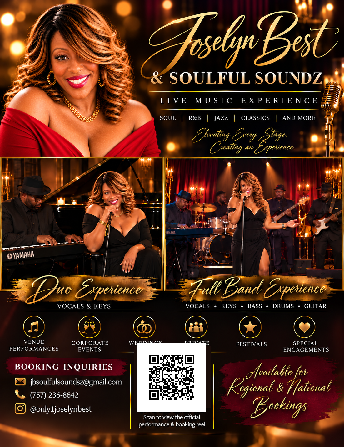Joselyn Best & Soulful Soundz one sheet